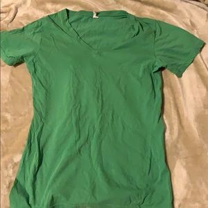 green v-neck